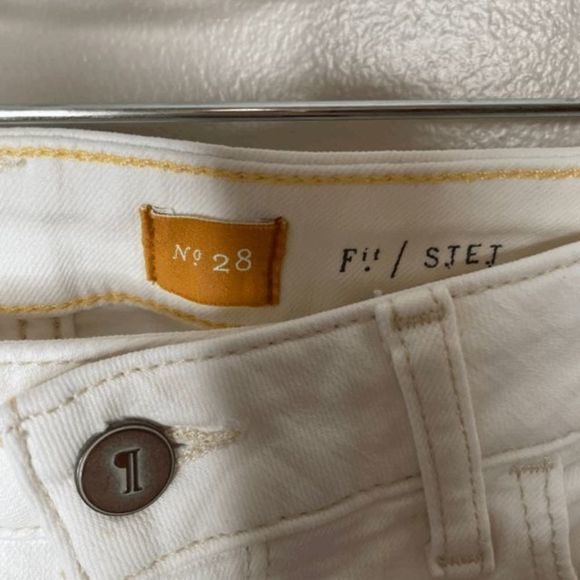 Pilcro and the Letterpress White Skinny Crop‎ Jeans Stet - Picture 4 of 5